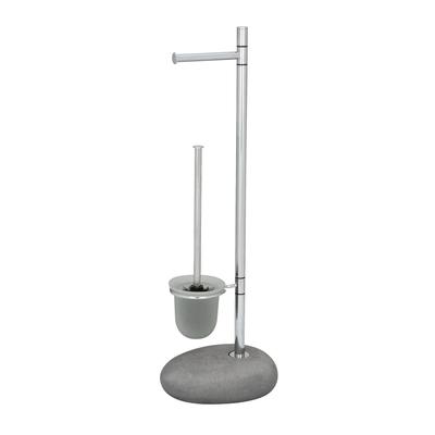 WENKO - Stand WC-Garnitur Pebble Stone Grey Badzubehör 1 ct