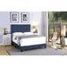 Container Furniture Direct Este Bed Wood & /Upholstered/Velvet in Blue | 56 H in | Wayfair CFDB8124-Queen