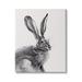 Stupell Industries Resting Wild Hare Portrait Bold Face Rabbit Illustration Graphic Art on Wood Canvas in Gray | 30 H x 24 W x 1.5 D in | Wayfair