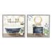 Stupell Industries Chic Bathroom Interior Still Life Bathtub Sink Plants 2 - Piece Graphic Art Set Wood in Brown | 24 H x 24 W x 1.5 D in | Wayfair