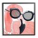 Stupell Industries Glam Fashion Pink Flamingo Sunglasses Pearls Bird Graphic Art in Black | 12 H x 12 W x 1.5 D in | Wayfair ai-710_fr_12x12