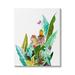 Stupell Industries Tropical Jungle Cats Behind Abstract Pattern Palms Butterfly Graphic Art Canvas/Metal in Green | 40 H x 30 W x 1.5 D in | Wayfair