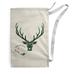 The Holiday Aisle® Cool Dude Holiday Reindeer Santa Sack Polyester in Green/White | 36 H x 28 W in | Wayfair 993C30F65D9142BFB8901695199C1A1E