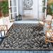 White 108 x 0.25 in Area Rug - Charlton Home® Cherene Floral Black/Sand Indoor/Outdoor Area Rug, Polypropylene | 108 W x 0.25 D in | Wayfair