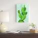 Dakota Fields Front Yard Cactus I Slate by Silvia Vassileva - Wrapped Canvas Painting Canvas in Green | 18 H x 12 W x 1.25 D in | Wayfair