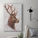 Loon Peak® Stag Study II Premium Gallery Wrapped Canvas - Ready To Hang Canvas, Solid Wood in Black/Blue/Green | 18 H x 12 W x 1 D in | Wayfair