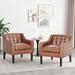 Deanna Upholstered Tufted Accent Chair by Christopher Knight Home (Set of 2)