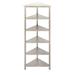 NewRidge 5-Tier Corner Wooden Bookcase Grey