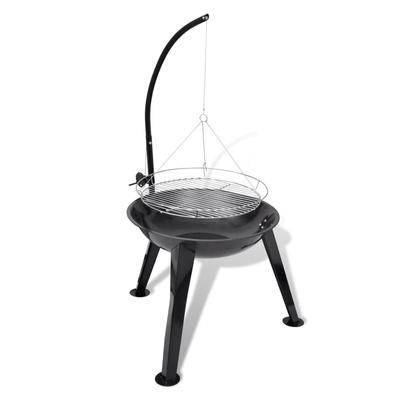 vidaXL BBQ Stand Charcoal Barbecue Hang Round - 28.3" x 48.4"