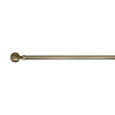 Versailles' Lexington Ball Rod Set (28in - 48in) by Versailles Home Fashions in Brass