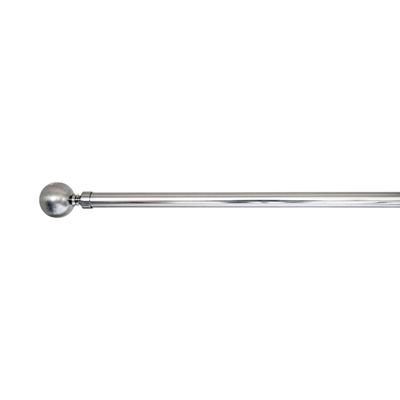 Versailles' Lexington Ball Rod Set (48in - 86in) by Versailles Home Fashions in Pewter