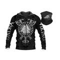 Zipper Weijing Hoodies Jacket Nordic Myth, Viking Warrior Athletic Hoodies 3d O' Don Rune ActiveWear (Color : E, Size : XL)