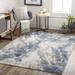 Napierville 6'7" x 9' Modern Contemporary Bohemian Abstract Light Gray/Charcoal/Neutral/Nutmeg/Dark Gray/Ivory/Sky Blue/Medium Gray/Tan Area Rug - Hauteloom