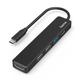 Hama USB C Hub, 5 Anschlüsse (USB C Adapter mit 480 Mbit/s High Speed, HDMI Splitter für 4K Qualität mit USB 3.0, Power Delivery), schwarz