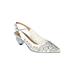 Women's Diyara Slingback Pump by J. Renee in White (Size 9 M)