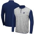 Men's Colosseum Heathered Gray/Navy Navy Midshipmen Prospect Quarter-Zip Jacket