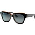 Ray-Ban RB2186 State Street Sunglasses Black On Transparent Brown 52 RB2186-132241-52