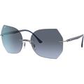 Ray-Ban RB8065 Sunglasses Blue On Silver 62 RB8065-003-8F-62