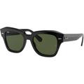Ray-Ban RB2186 State Street Sunglasses Black G-15 Green 52 RB2186-901-31-52