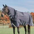 Rambo Supreme 1680D Turnout Blanket w/ Vari - Layer & Free Bag For Life - 81 - Medium (250g) - Navy w/ Burgundy, Dusty Blue, & Navy Trim - Smartpak