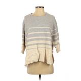 Lou & Grey Pullover Sweater: Blue Stripes Tops - Women's Size X-Small