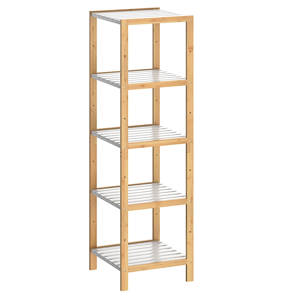Casaria Standregal Bad Badregal Holz Bambus 5 Etagen Image