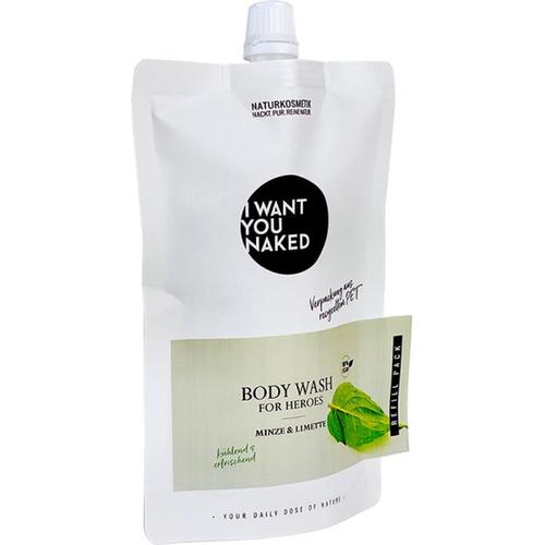 I Want You Naked For Heroes Body Wash Limette & Minze REFILL 250 ml