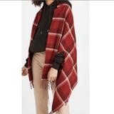 Madewell Accessories | Madewell Buffalo Check Cape Scarf Nwt | Color: Red | Size: Os