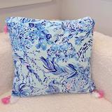 Lilly Pulitzer Accents | Lilly Pulitzer Pillow 20x20 | Color: Blue/Pink | Size: 20 X 20