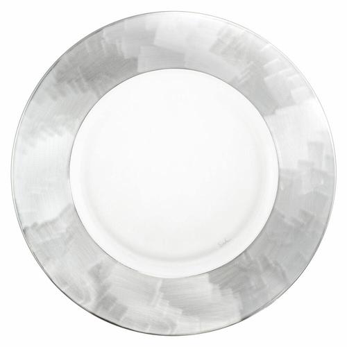 Eisch Teller Puro, Servierteller, Kristallglas, Silber, 28 cm, 73751628