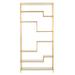 Andrew Martin Ward 84" H x 40" W Steel Etagere Bookcase in Yellow | 84 H x 40 W x 18 D in | Wayfair ANDFG0204010