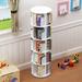 Latitude Run® 360° Rotating Stackable Shelves Bookshelf Organizer Plastic in White/Brown | 38 H x 18.1 W x 18.1 D in | Wayfair