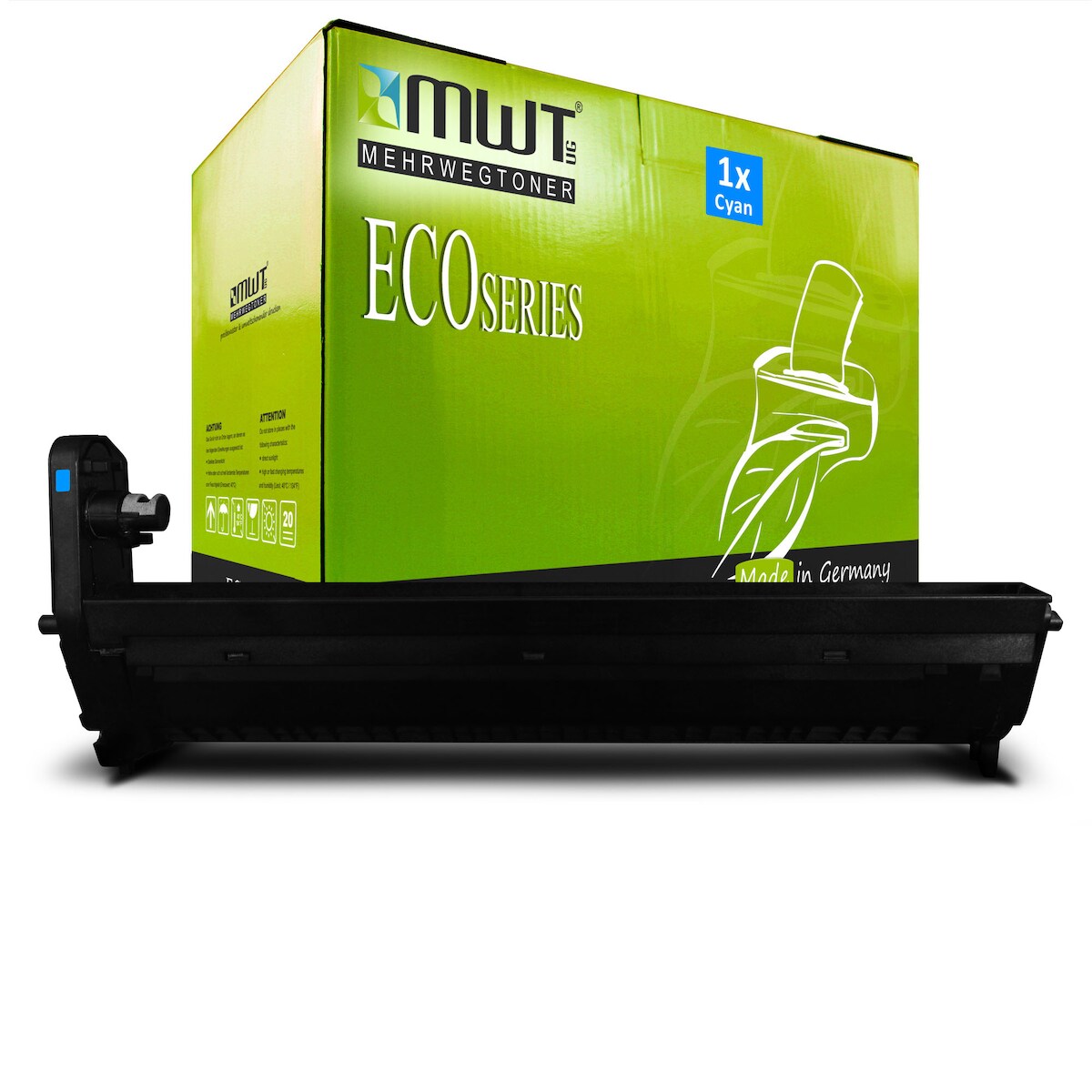 1 Mehrwegtoner kompatible Bildtrommel ersetzt OKI 43381705 s Cyan Image