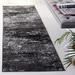 Black/Gray 25 x 0.43 in Indoor Area Rug - 17 Stories Gicelle Abstract Silver/Black Area Rug | 25 W x 0.43 D in | Wayfair