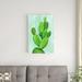 Dakota Fields Front Yard Cactus I Slate by Silvia Vassileva - Wrapped Canvas Painting Canvas in Green | 30 H x 20 W x 1.25 D in | Wayfair