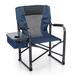 Arlmont & Co. Heiss Folding Director Chair Metal in Black/Blue/Gray | 38 H x 25 W x 21 D in | Wayfair 481EF460A0AE4C9A9502EBBA76E2B181