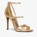 Michael Kors Shoes | Michael Kors Metallic Snake Embossed Leather Sandal | Color: Gold | Size: 5
