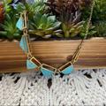 J. Crew Jewelry | J. Crew | Turquoise Statement Necklace #112 | Color: Brown/Tan | Size: Os