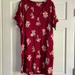 Madewell Dresses | Madewell Red Floral Print Novel Shift Dress | Color: Red | Size: L