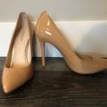 Coach Shoes | Coach Nude/Tan Patent Leather Pointed Toe Heels Pumps Size 8.5 | Color: Tan | Size: 8.5