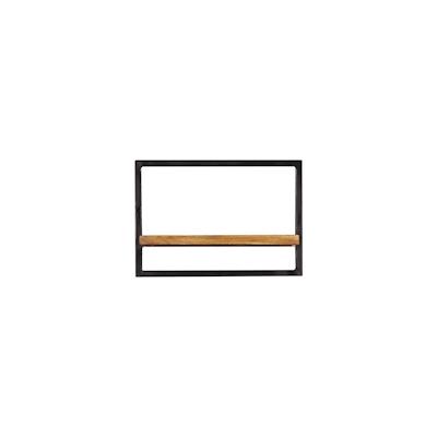 SIT Möbel Wandregal mit 1 Boden | Mango-Holz natur | Metall schwarz | B 50 x T 25 x H 35 cm | 14339-01 | Serie SIDNEY