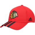 Men's adidas Red Chicago Blackhawks Locker Room Three Stripe Adjustable Hat