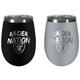 Las Vegas Raiders Team Colors Wine Tumbler Two-Piece Set