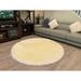 Ovella Home Premium Faux Sheepskin Shag Round Area Rug