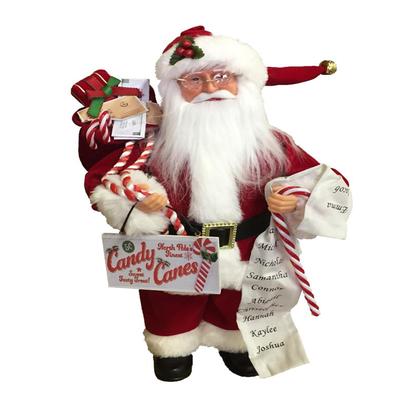 15" Candy Cane Claus - Red