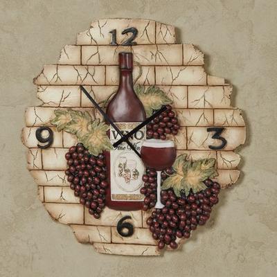 Vino Italiano Wall Clock Multi Earth , Multi Earth