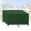 WXWYGNY Garden Furniture Cover 240x120x110cm Green Patio Outdoor Table Cover Waterproof, 420D Oxford Fabric Rattan Furniture Set Cover Protector for Table Chair Sofa, Windproof Protection Covers