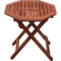 Harms - Table bistrot de jardin terrasses marron eucalyptus balcon mobilier d'extérieur bois huilé