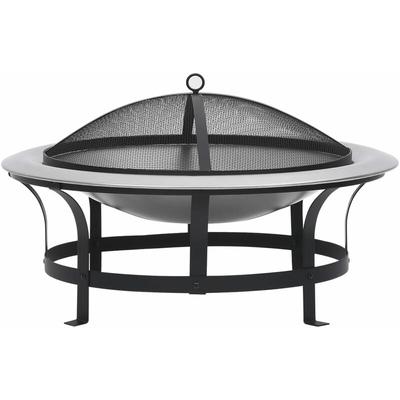 Vidaxl - Garten-Feuerschale mit Grill Edelstahl 76 cm