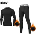 Aismz – ensembles de sous-vêtements thermiques pour hommes sous-vêtements d'hiver en molleton à